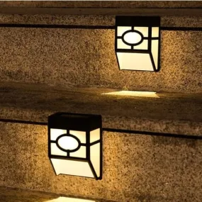 Solar Lights Outdoor, 2Modes Decorative LED Solar Fence Lights Waterproof, Solar Deck Lights for Deck, Fence, Patio, Yard, Pathway, Front Door, Warm White/Multicolour Changing