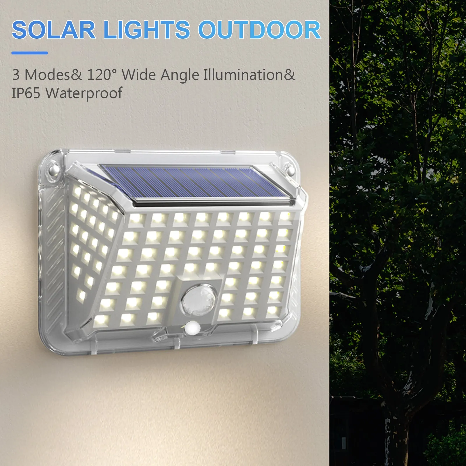 Solar Lights Outdoor Wireless LED