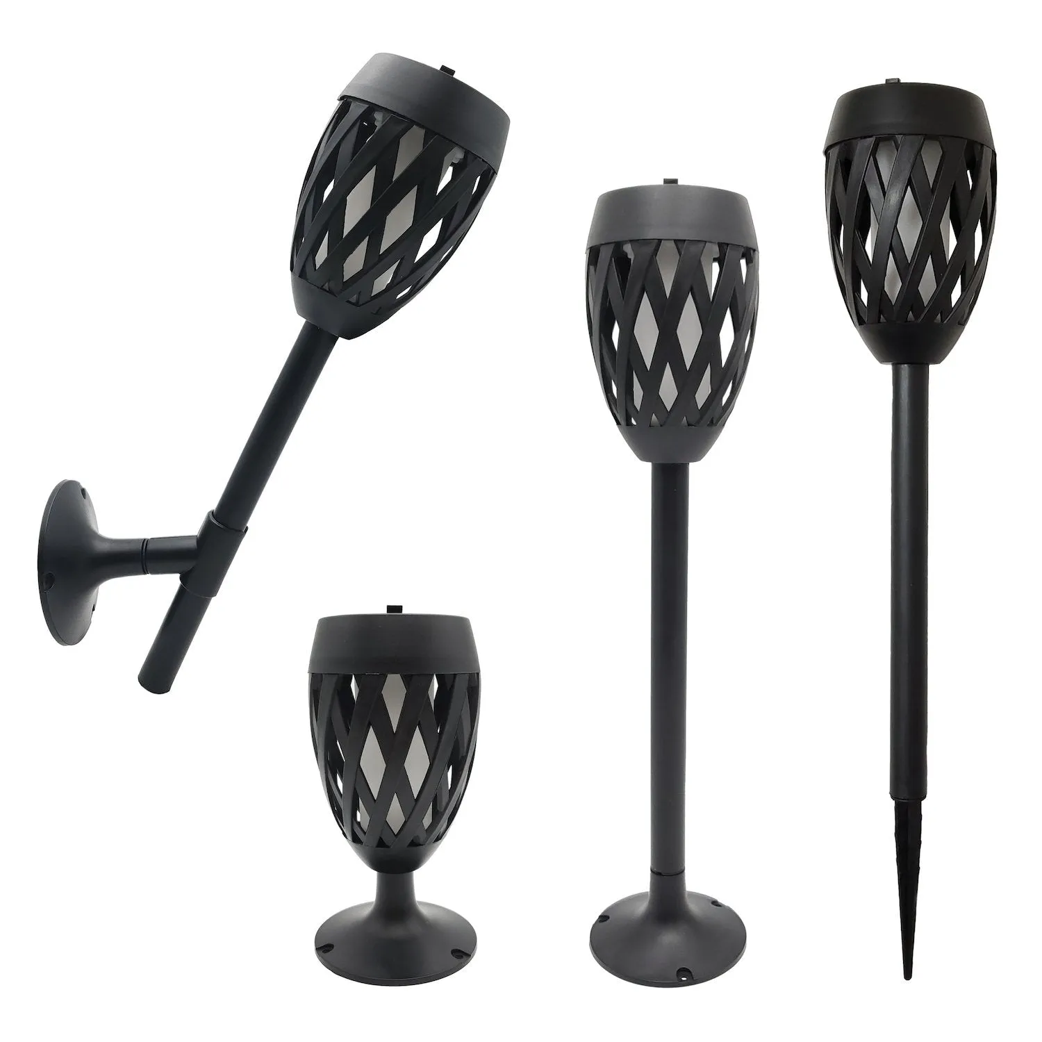 Solar Powered Flame Effect Deck Mount Mini Torch