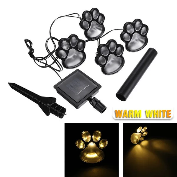 Solar Powered Pet Paw Lights(4 PCS)