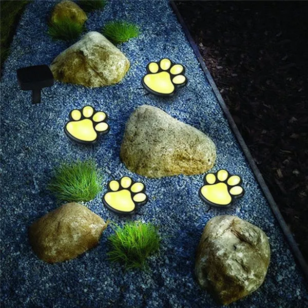 Solar Powered Pet Paw Lights(4 PCS)