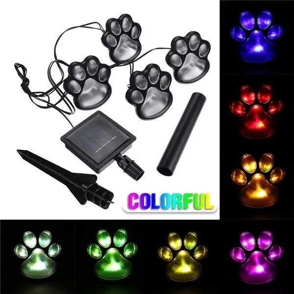 Solar Powered Pet Paw Lights(4 PCS)