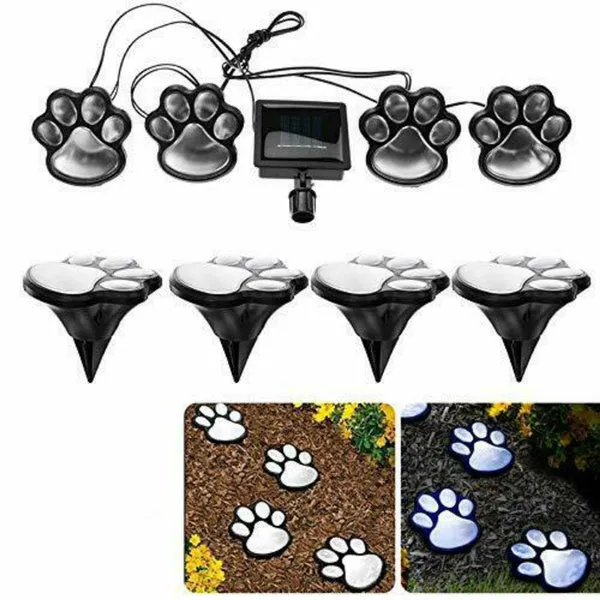 Solar Powered Pet Paw Lights(4 PCS)