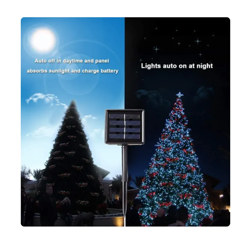Solar-Powered RGB LED Waterproof Fairy Lights JG128