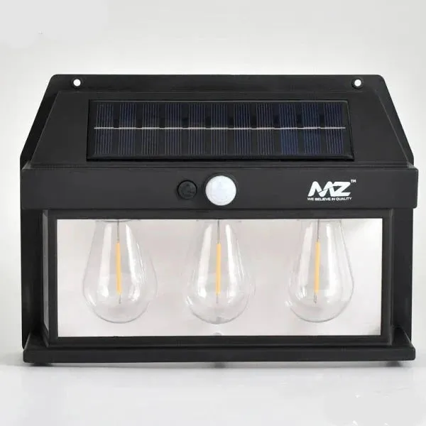 Solar Wall Lights Outdoor Wireless Dusk to Dawn Lights Solar Wall Lantern Fixture 3 Modes & Motion Sensor Waterproof Exterior