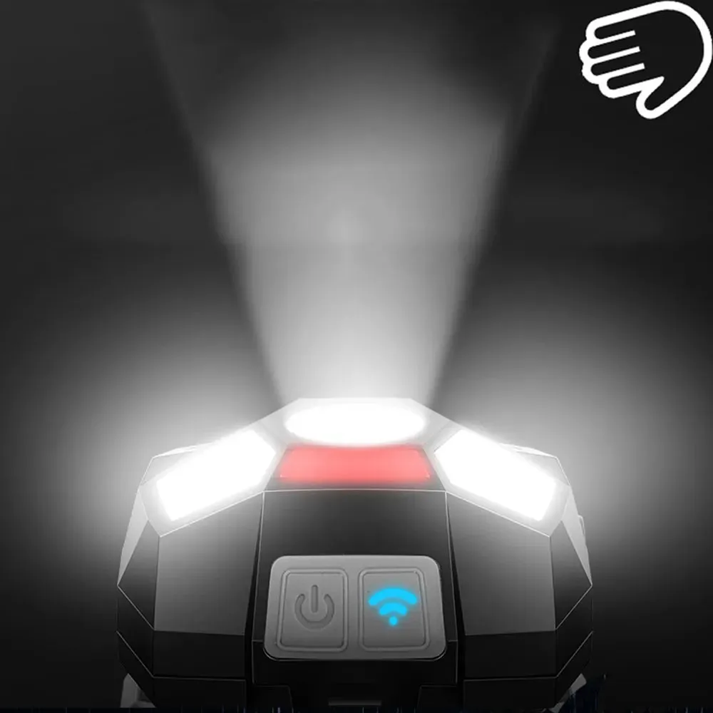 SOLOLANDOR Ultra Bright LED Headlamp 800LM Motion Sensor Headlight USB Recharge head lamp Waterproof lampe frontale Flashlight