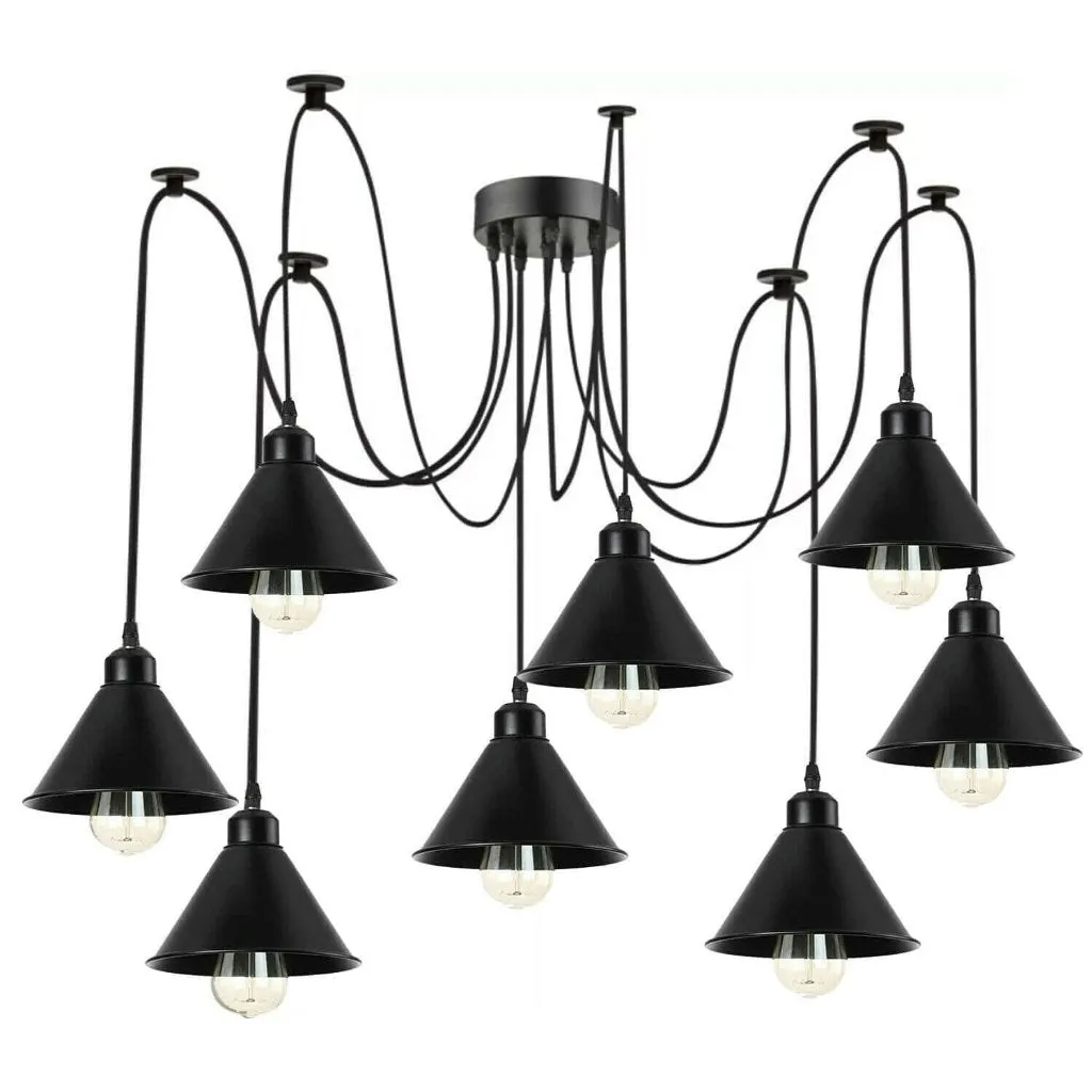 Spider Light - Ceiling Pendant Light Multi Outlet 8 Way