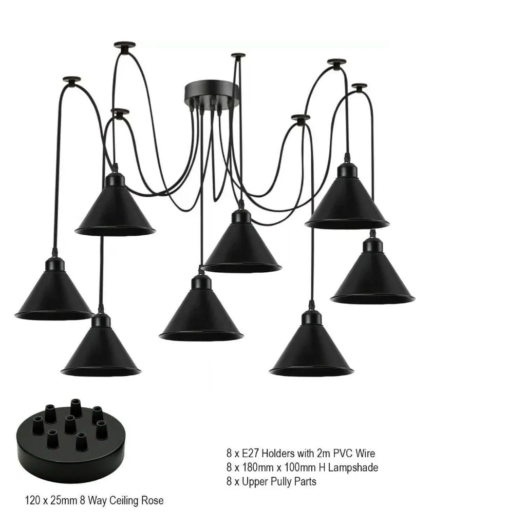 Spider Light - Ceiling Pendant Light Multi Outlet 8 Way