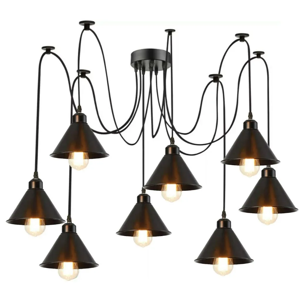 Spider Light - Ceiling Pendant Light Multi Outlet 8 Way