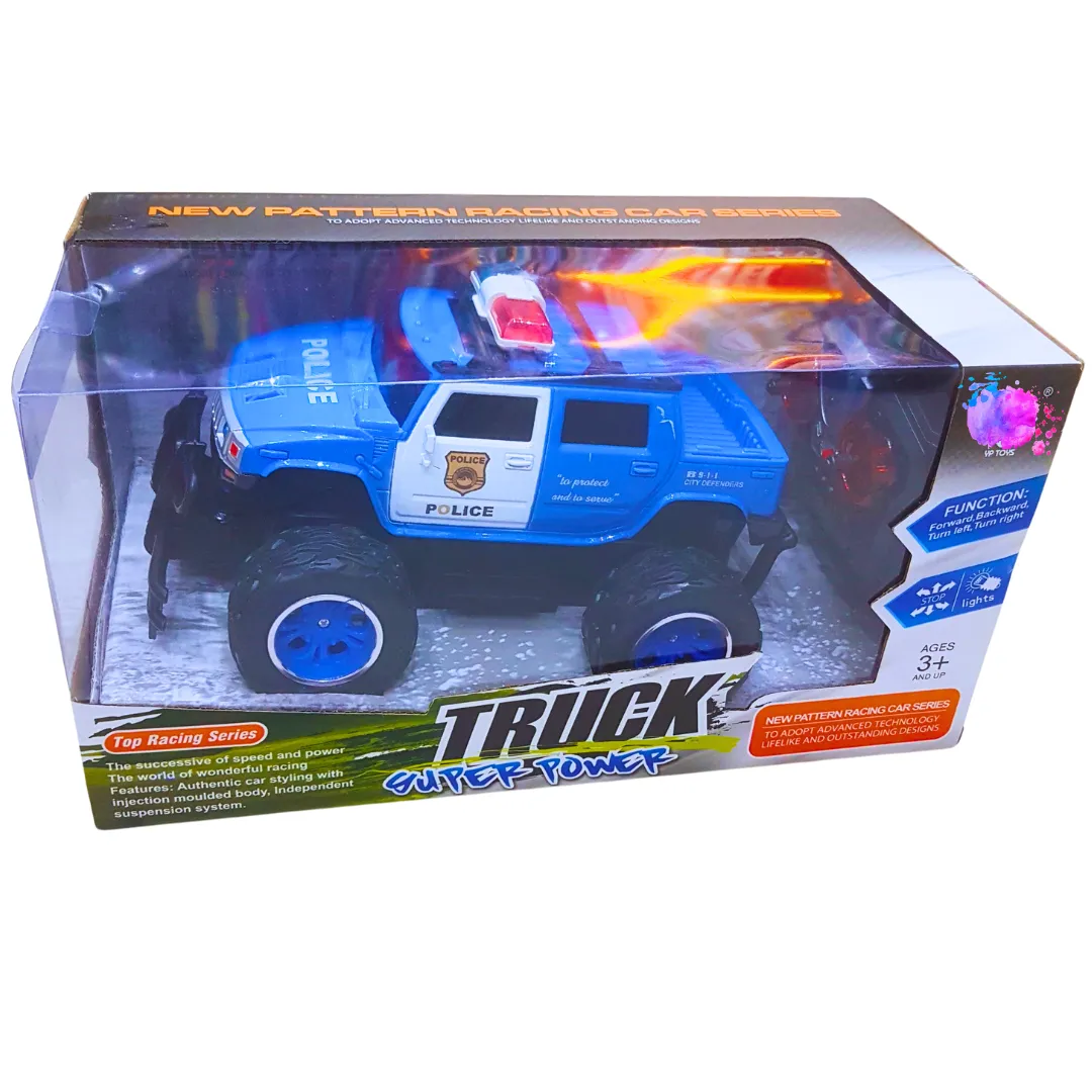 Super Power Police Truck Toy with Lights and Sounds - Sturdy Off-Road Design for Kids Aged 3 