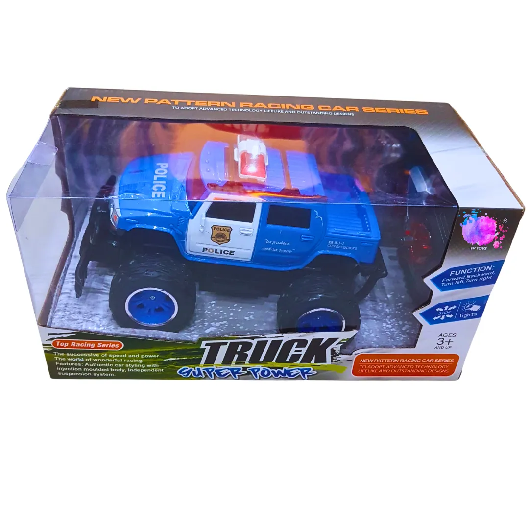 Super Power Police Truck Toy with Lights and Sounds - Sturdy Off-Road Design for Kids Aged 3 