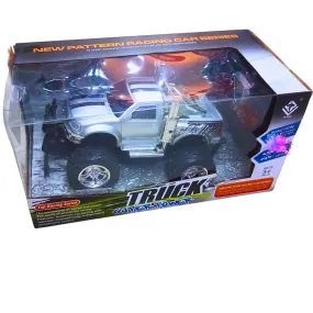 Super Power Silver Racing Truck Toy with Lights and Sounds - Sleek Design for Kids Aged 3 