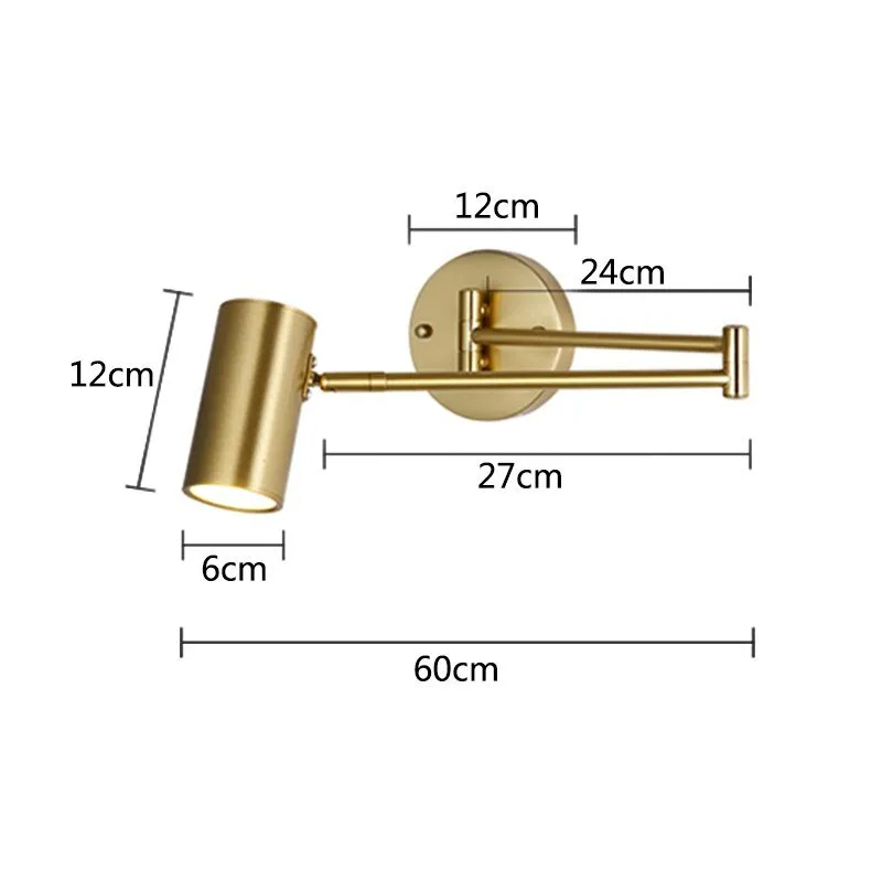 Swing Arm LED Wall Lamp for Modern Bedside Lighting