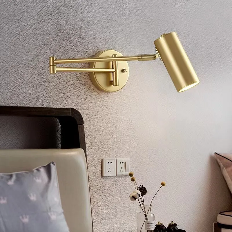 Swing Arm LED Wall Lamp for Modern Bedside Lighting