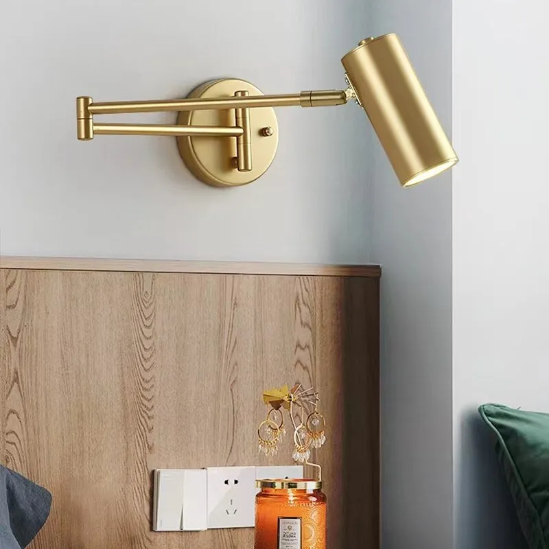 Swing Arm LED Wall Lamp for Modern Bedside Lighting