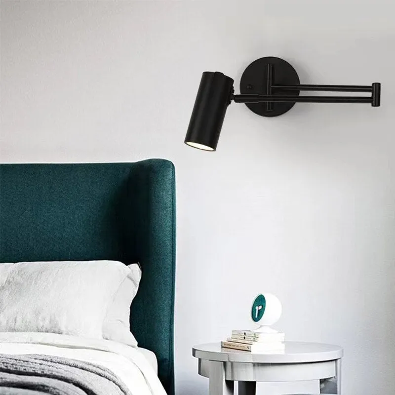 Swing Arm LED Wall Lamp for Modern Bedside Lighting