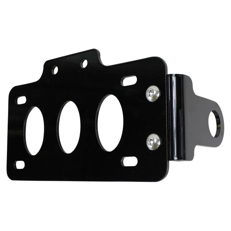 TC Bros. Side Mount License Plate Bracket (with no light) 1" Axle Mount
