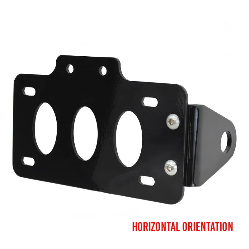 TC Bros. Side Mount License Plate Bracket (with no light) 20mm (3/4") Axle Mount