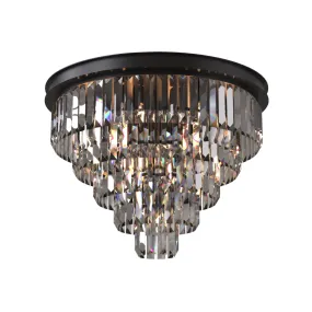 Terrance K9 Modern Crystal Chandelier Round Light Fixture Flush Mount Type E14 base