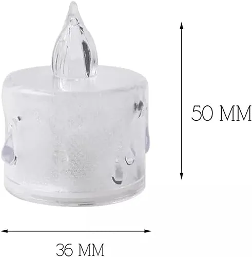 The Decor Affair 24-Piece Flameless Tea Lights: Battery-Operated LED Candles for Captivating Atmosphere, Ideal for Home Decor, Weddings, and Special Occasions.