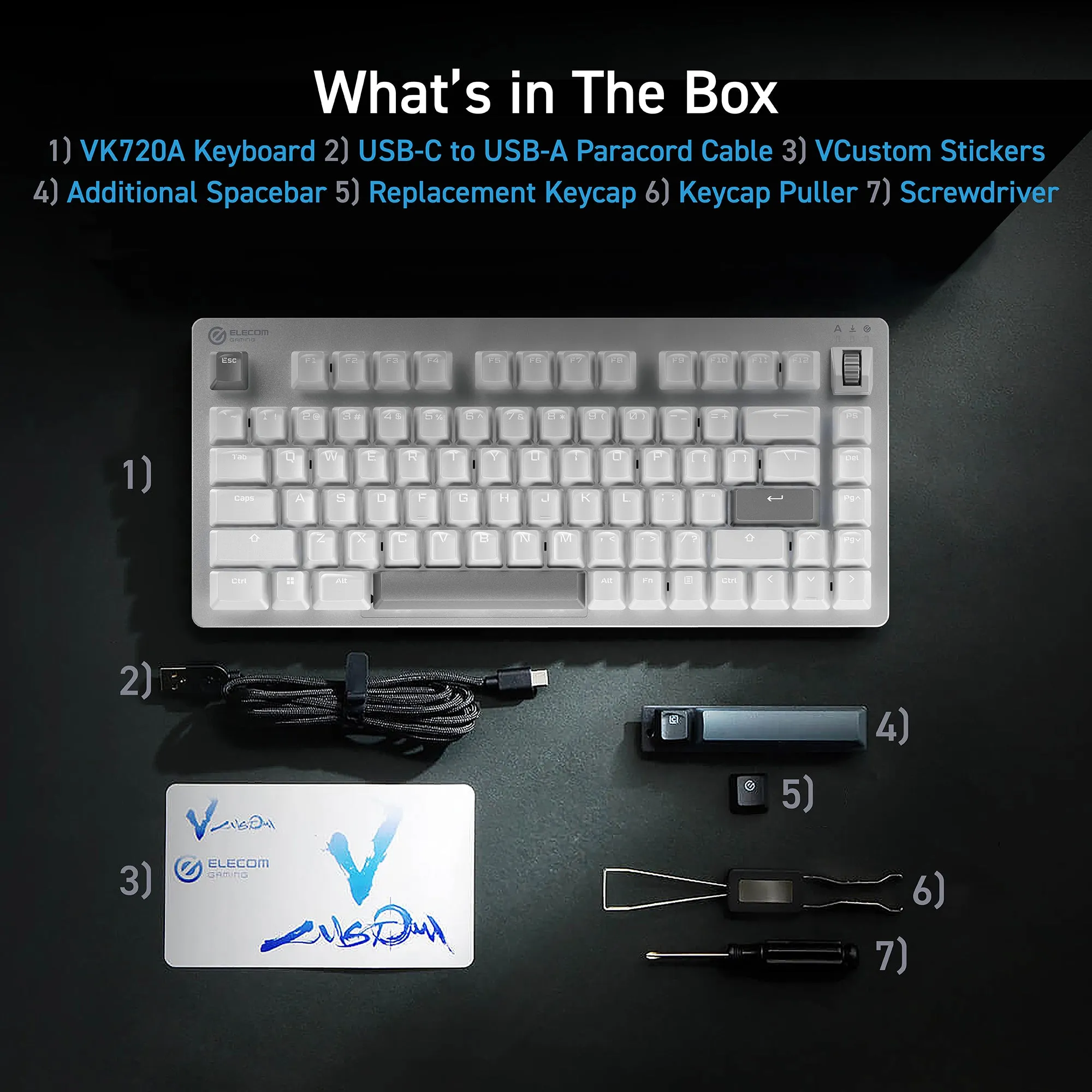 TK-VK720A Rapid Trigger Silent Gaming Keyboard