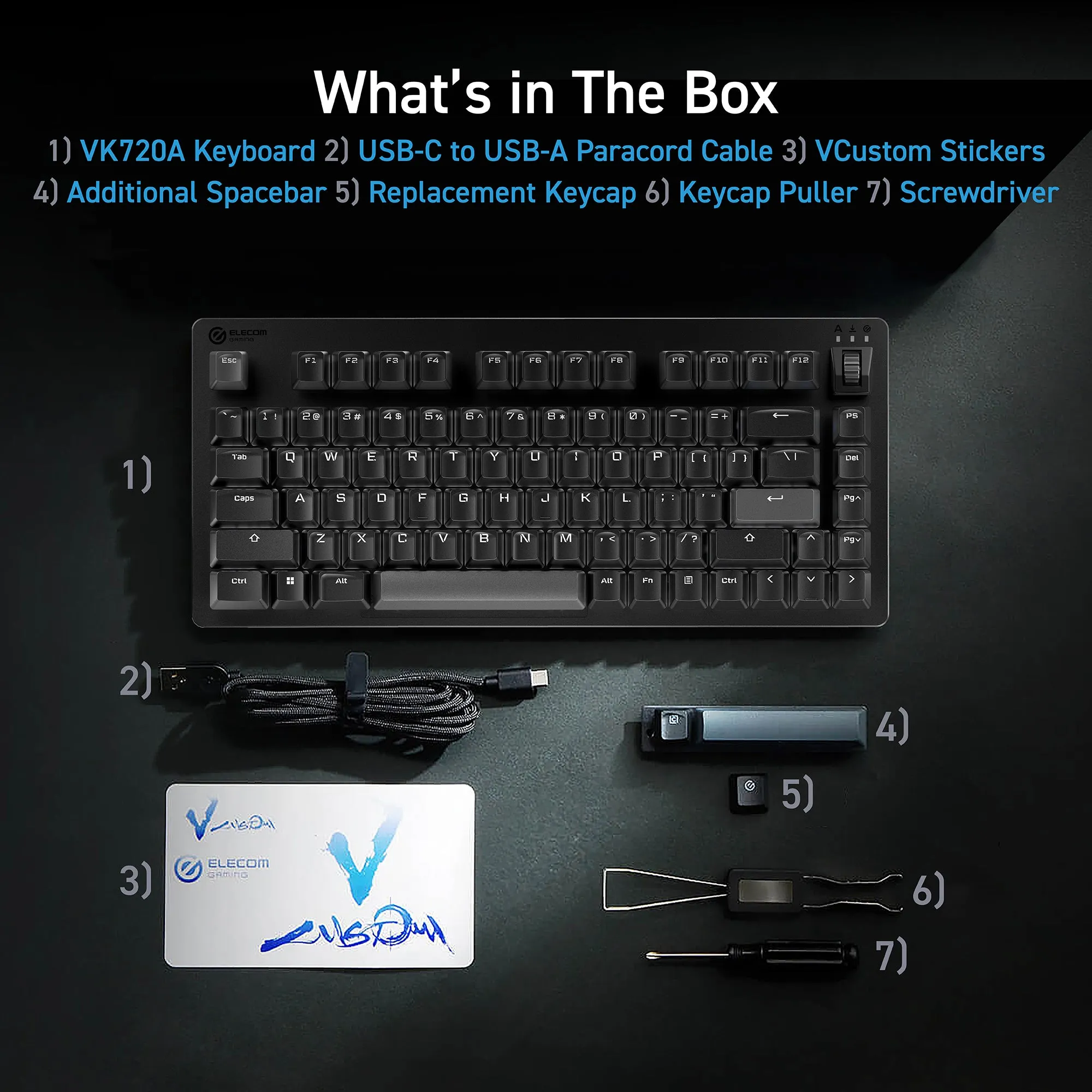 TK-VK720A Rapid Trigger Silent Gaming Keyboard
