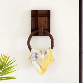 Towel Ring Holder | Checkered Frame | Sheesham Wood