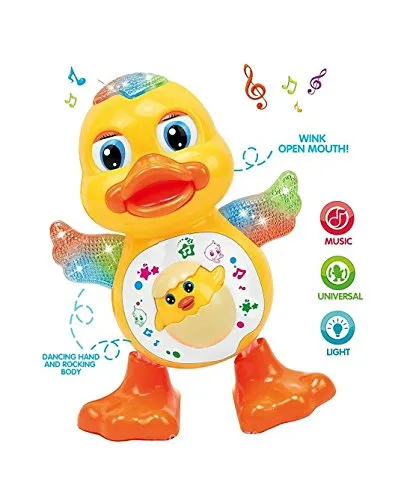 Toyshine Dancing Duck with Music Flashing Lights and Real Dancing Action