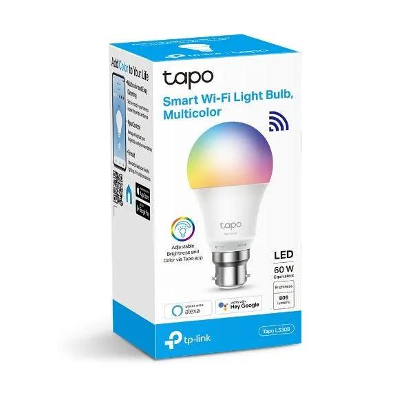 TP Link Smart Wi-Fi B22 Light Bulb - Multicolor | TAPOL530B