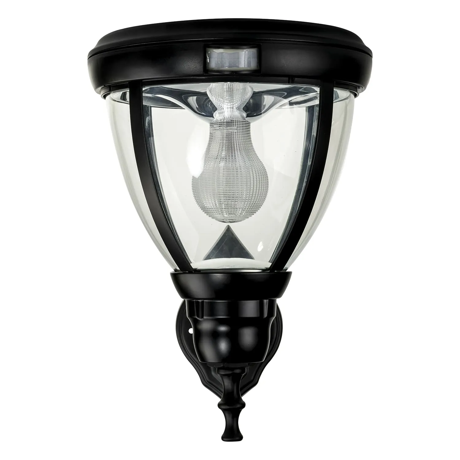 Traditional Wall Light with Motion Sensor 6w in Black Solar Lighting Direct