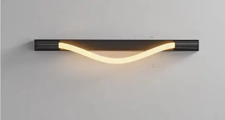 Twisted Pulse Antique Wood LED Wall Lamp (B1227)
