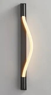 Twisted Pulse Antique Wood LED Wall Lamp (B1227)