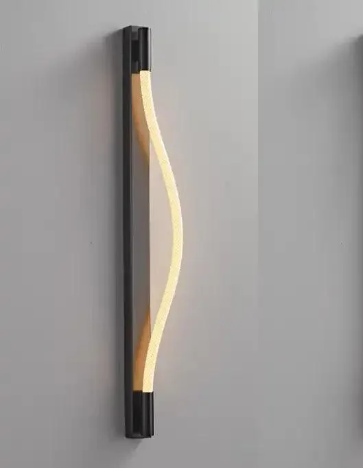 Twisted Pulse Antique Wood LED Wall Lamp (B1227)