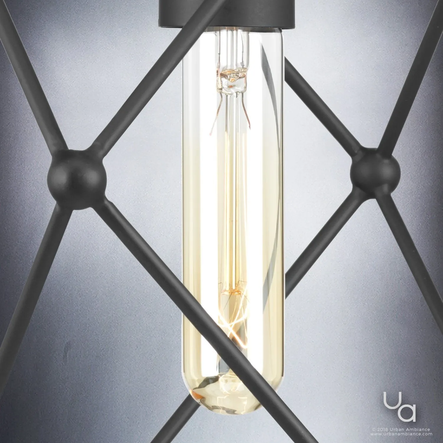UHP2704 Contemporary Pendant Light, 11.25"H x 12"W, Midnight Black Finish, Aberdeen Collection