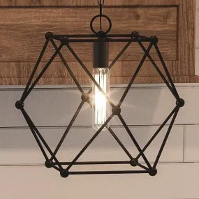 UHP2704 Contemporary Pendant Light, 11.25"H x 12"W, Midnight Black Finish, Aberdeen Collection