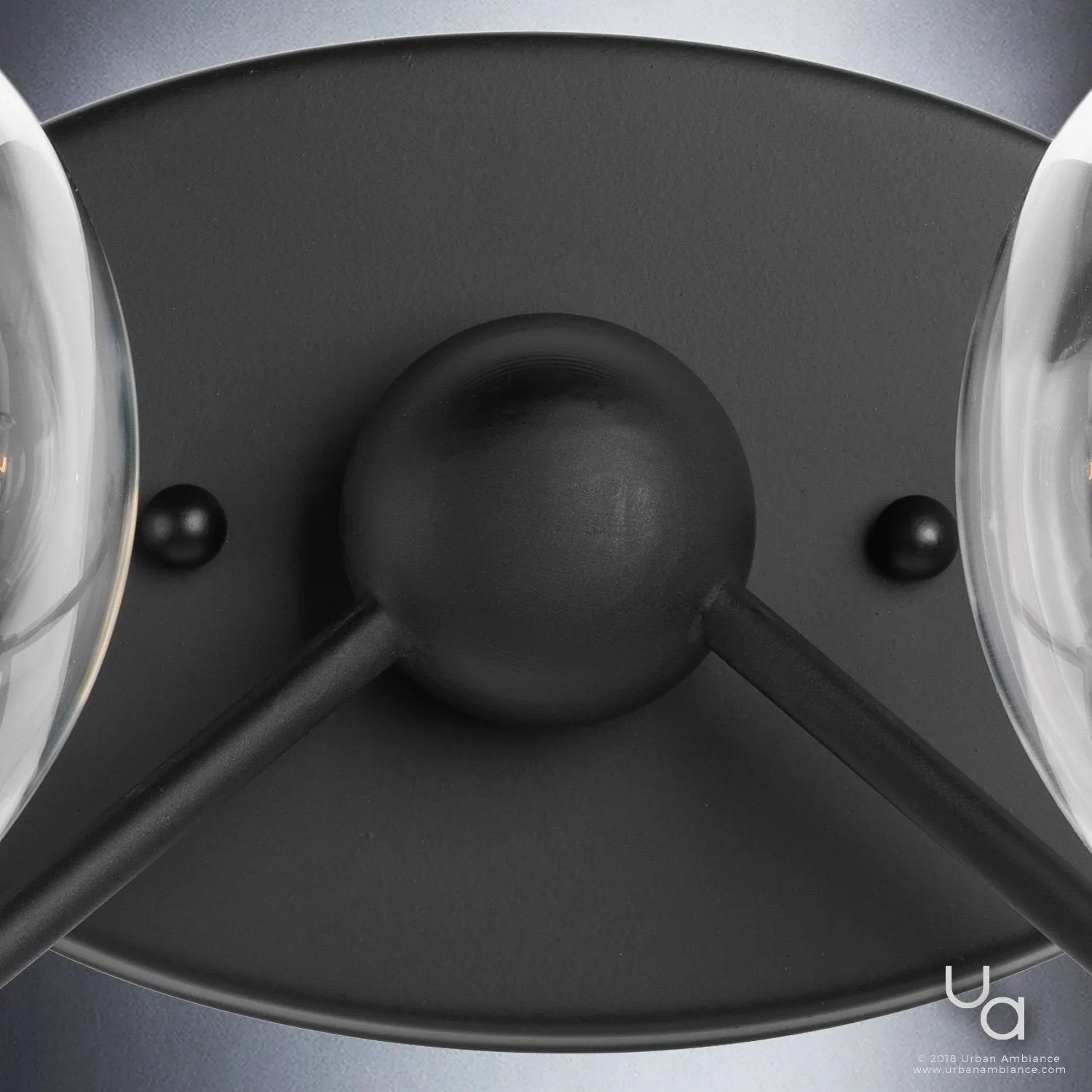 UHP2706 Contemporary Bathroom Vanity Light, 6.5"H x 14.125"W, Midnight Black Finish, Aberdeen Collection