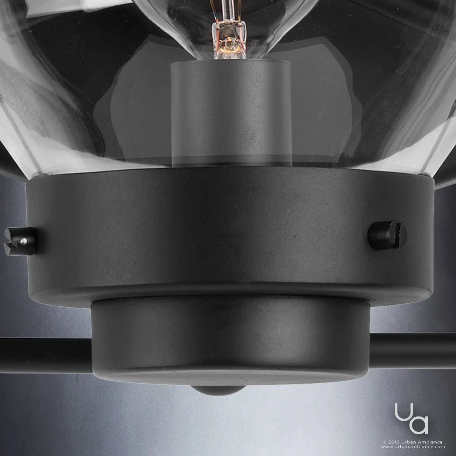 UHP2707 Contemporary Bathroom Vanity Light, 6.5"H x 22"W, Midnight Black Finish, Aberdeen Collection