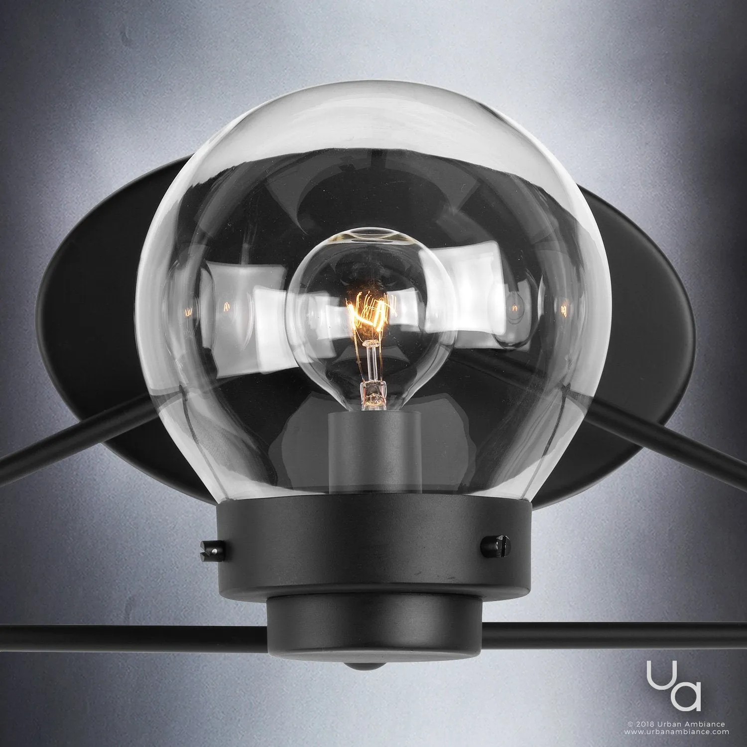 UHP2707 Contemporary Bathroom Vanity Light, 6.5"H x 22"W, Midnight Black Finish, Aberdeen Collection