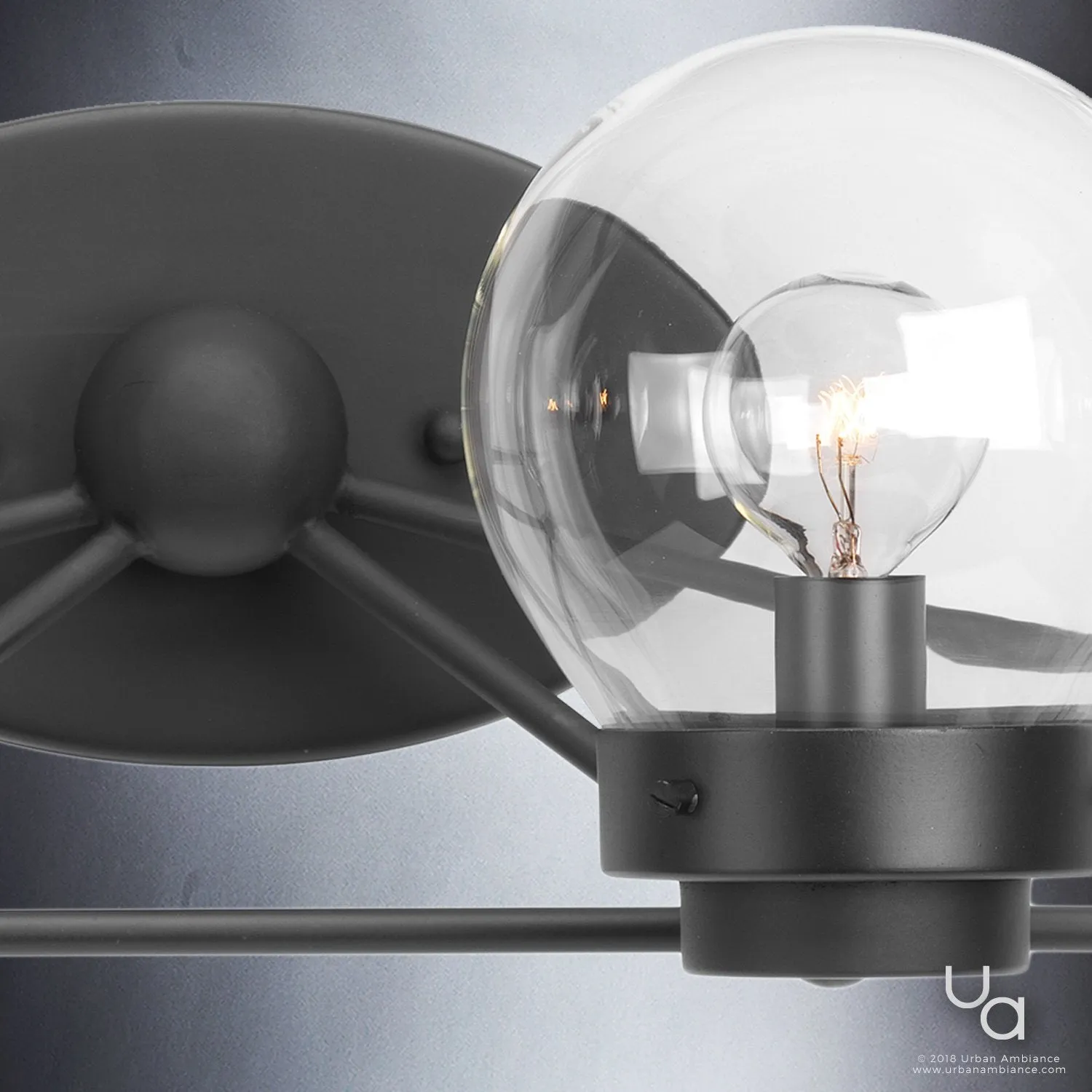 UHP2708 Contemporary Bathroom Vanity Light, 6.5"H x 31.125"W, Midnight Black Finish, Aberdeen Collection
