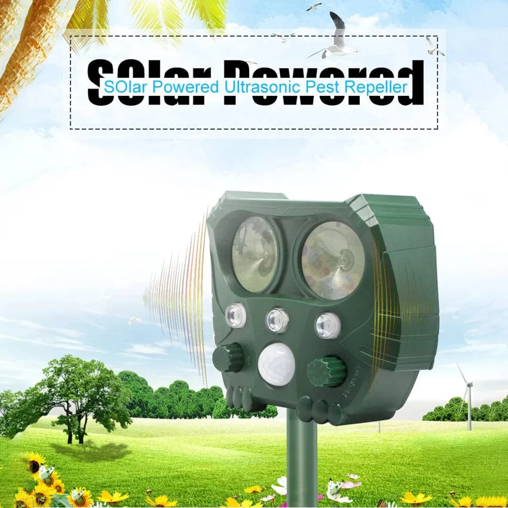 Ultrasonic Animal Solar Powered Pest Motion Activated Repeller