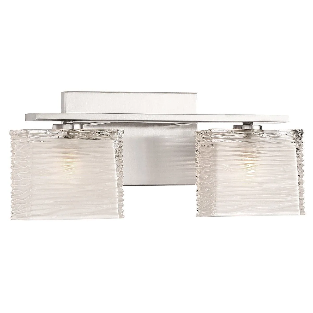 UQL2720 Modern Bathroom Light, 6.75"H x 15"W, Brushed Nickel Finish, San Diego Collection