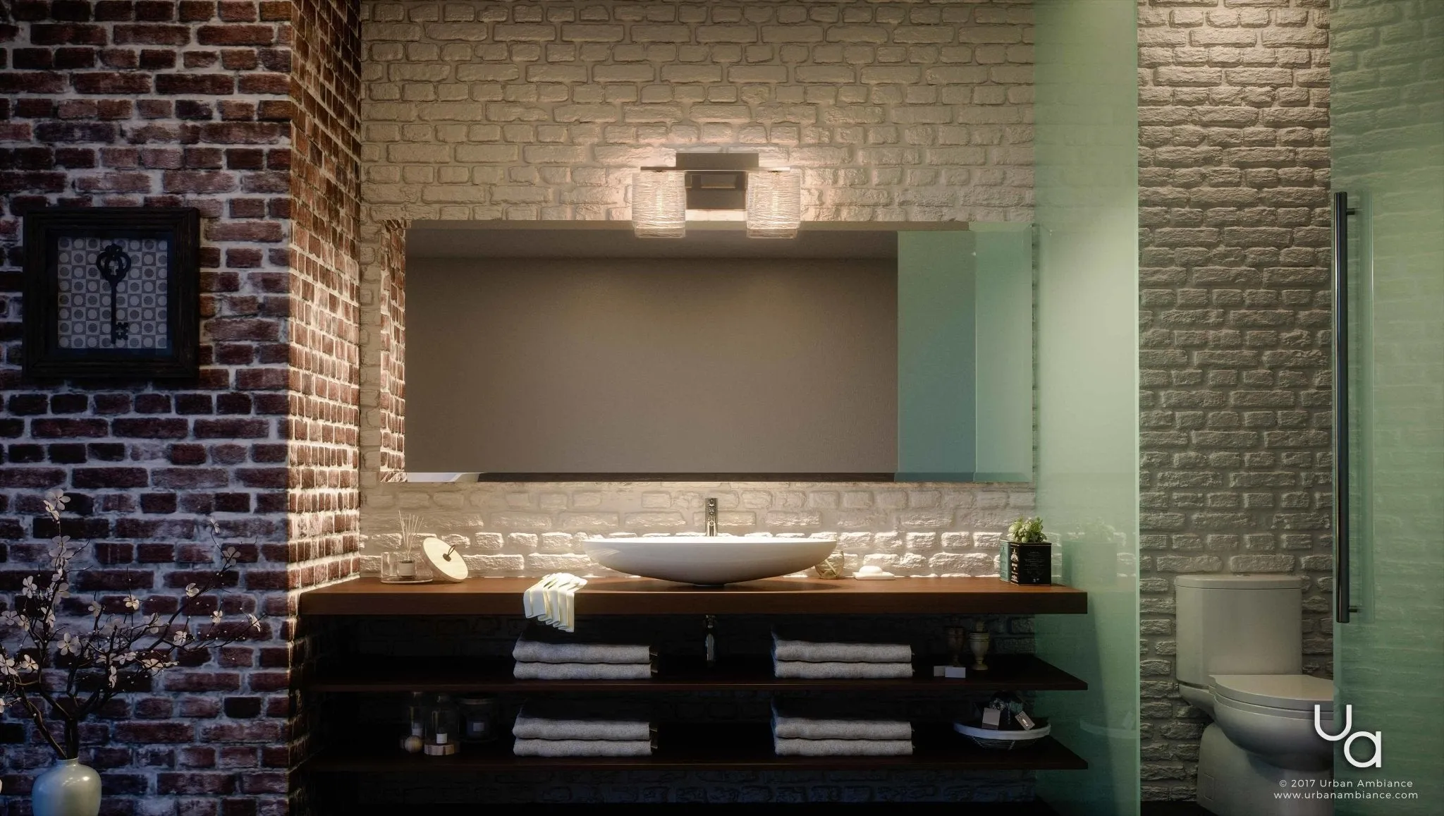 UQL2720 Modern Bathroom Light, 6.75"H x 15"W, Brushed Nickel Finish, San Diego Collection