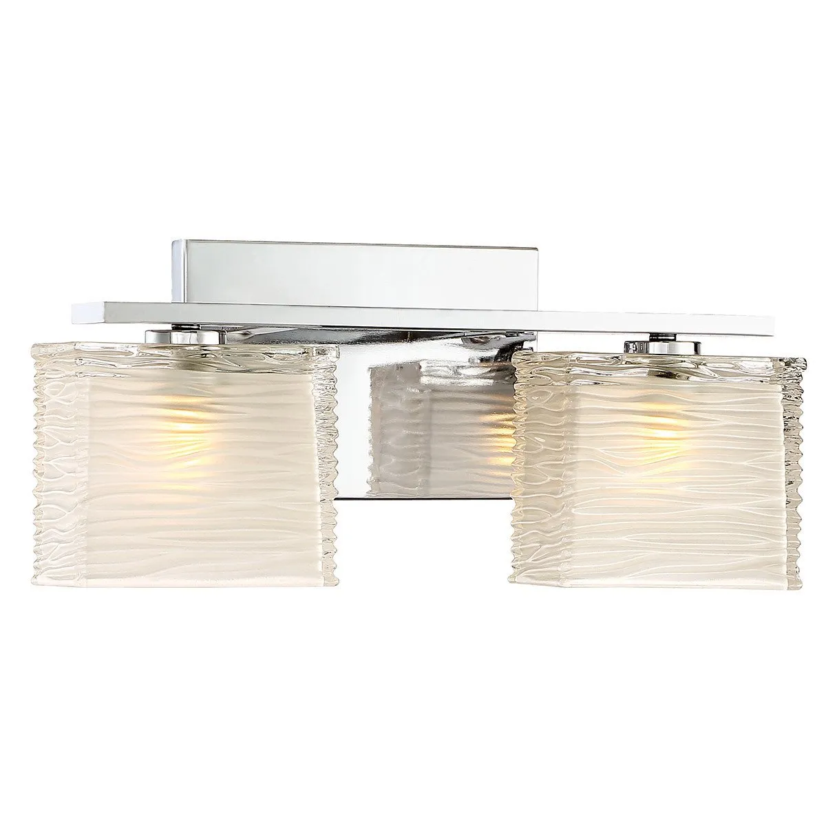 UQL2721 Modern Bathroom Light, 6.75"H x 15"W, Polished Chrome Finish, San Diego Collection