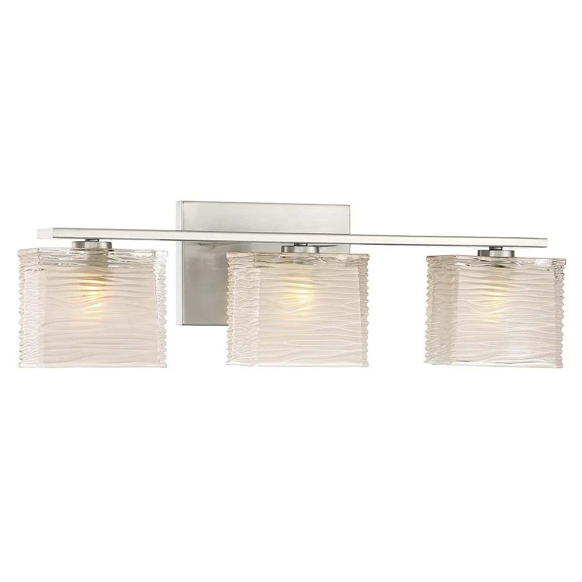 UQL2722 Modern Bathroom Light, 6.75"H x 22.5"W, Brushed Nickel Finish, San Diego Collection