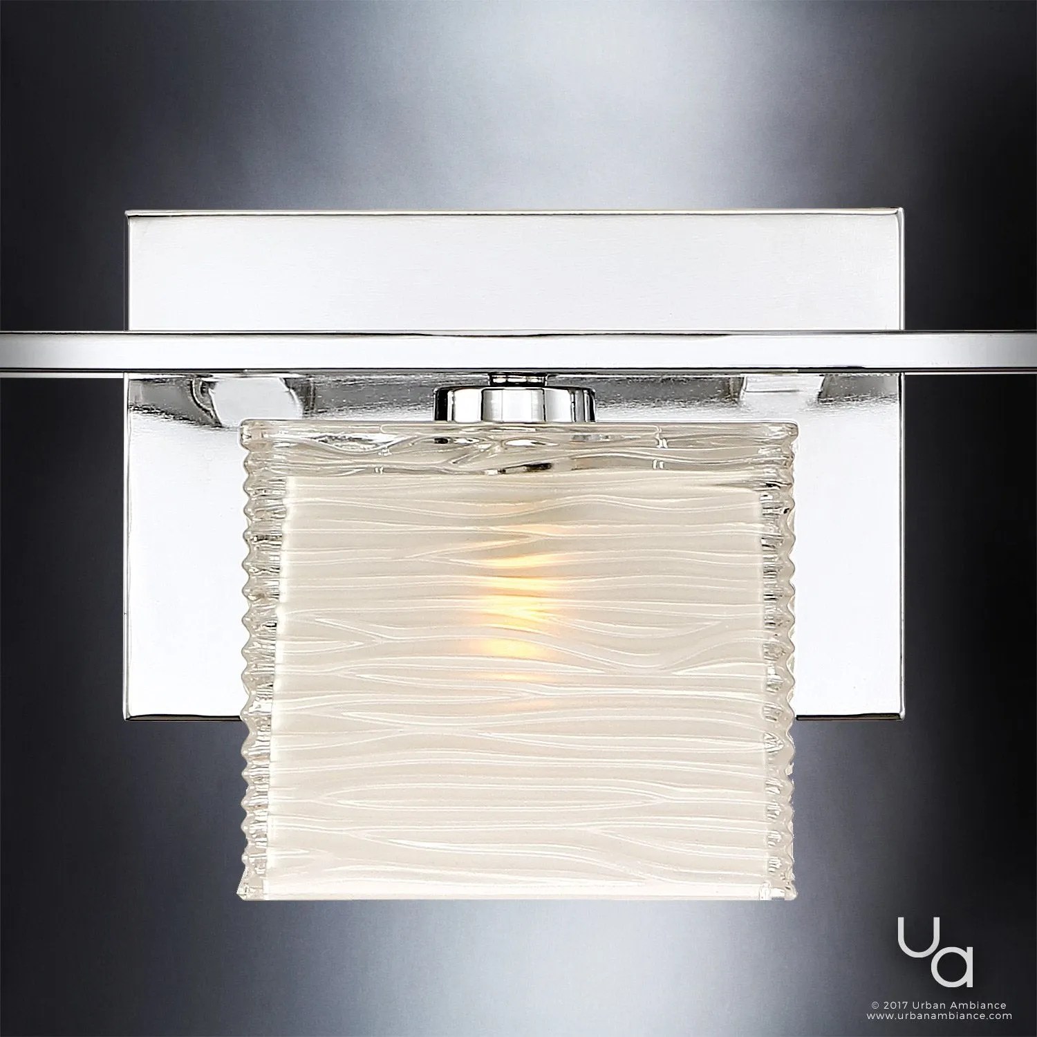 UQL2723 Modern Bathroom Light, 6.75"H x 22.5"W, Polished Chrome Finish, San Diego Collection