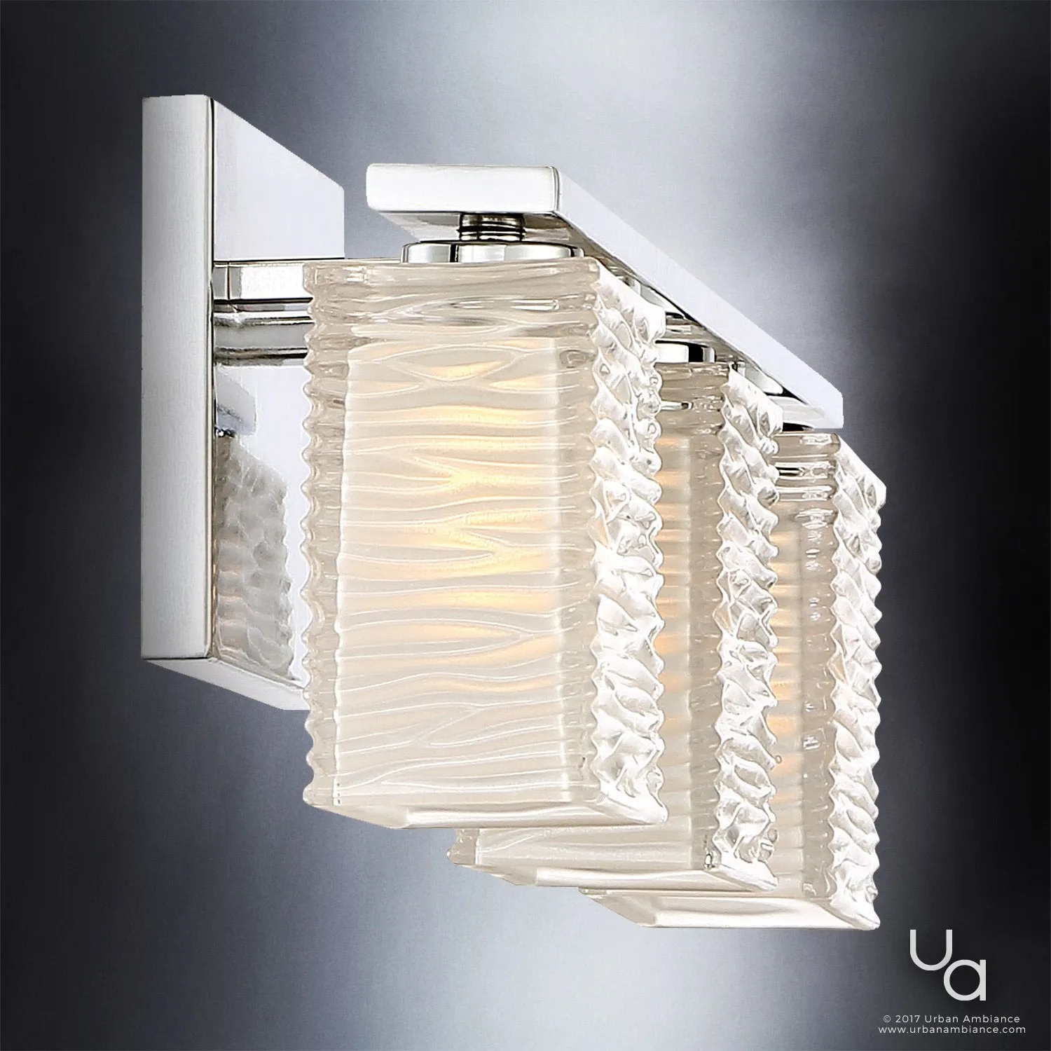 UQL2723 Modern Bathroom Light, 6.75"H x 22.5"W, Polished Chrome Finish, San Diego Collection