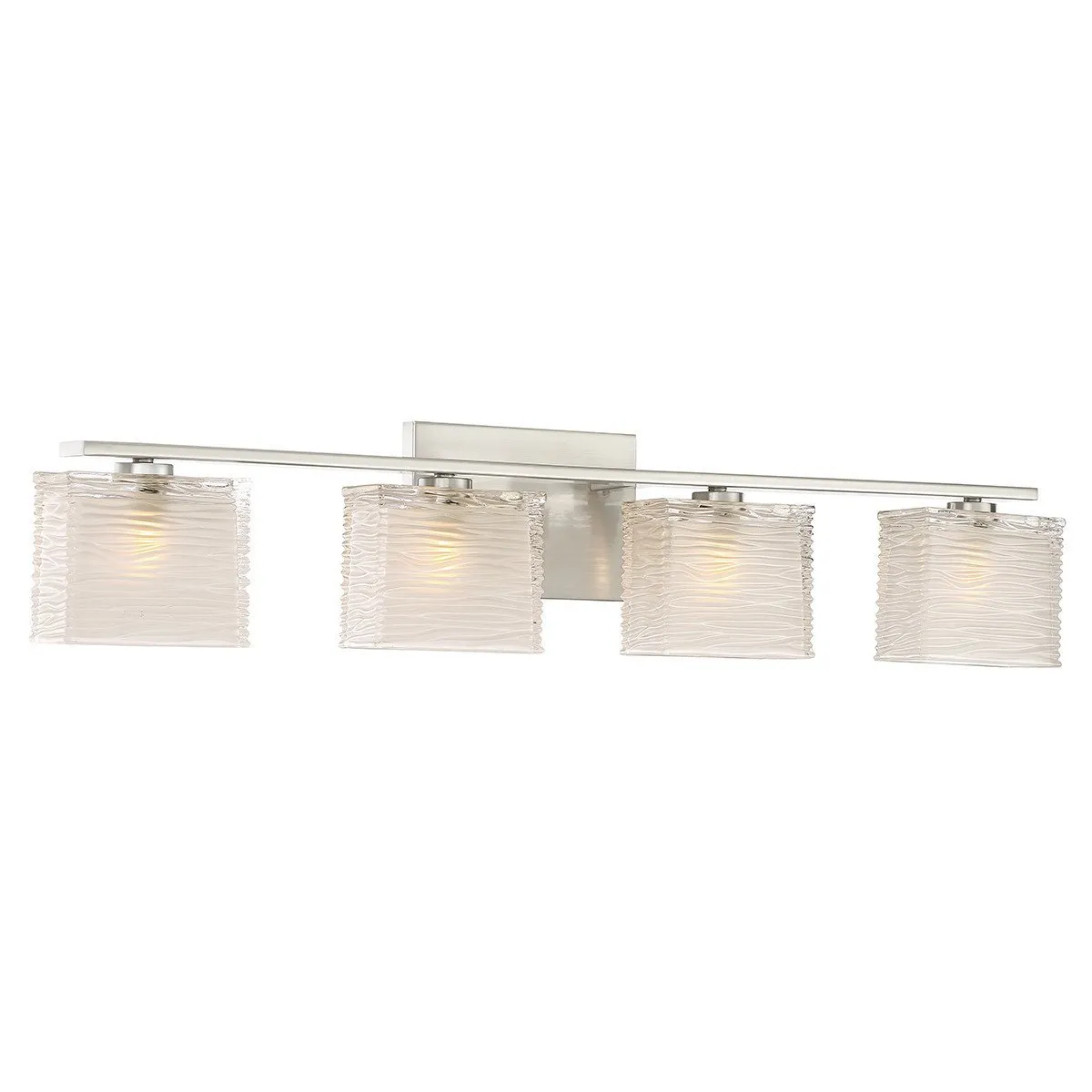 UQL2724 Modern Bathroom Light, 6.75"H x 32"W, Brushed Nickel Finish, San Diego Collection