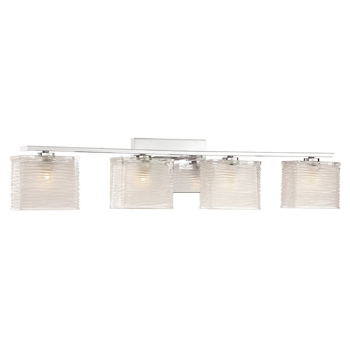 UQL2725 Modern Bathroom Light, 6.75"H x 32"W, Polished Chrome Finish, San Diego Collection