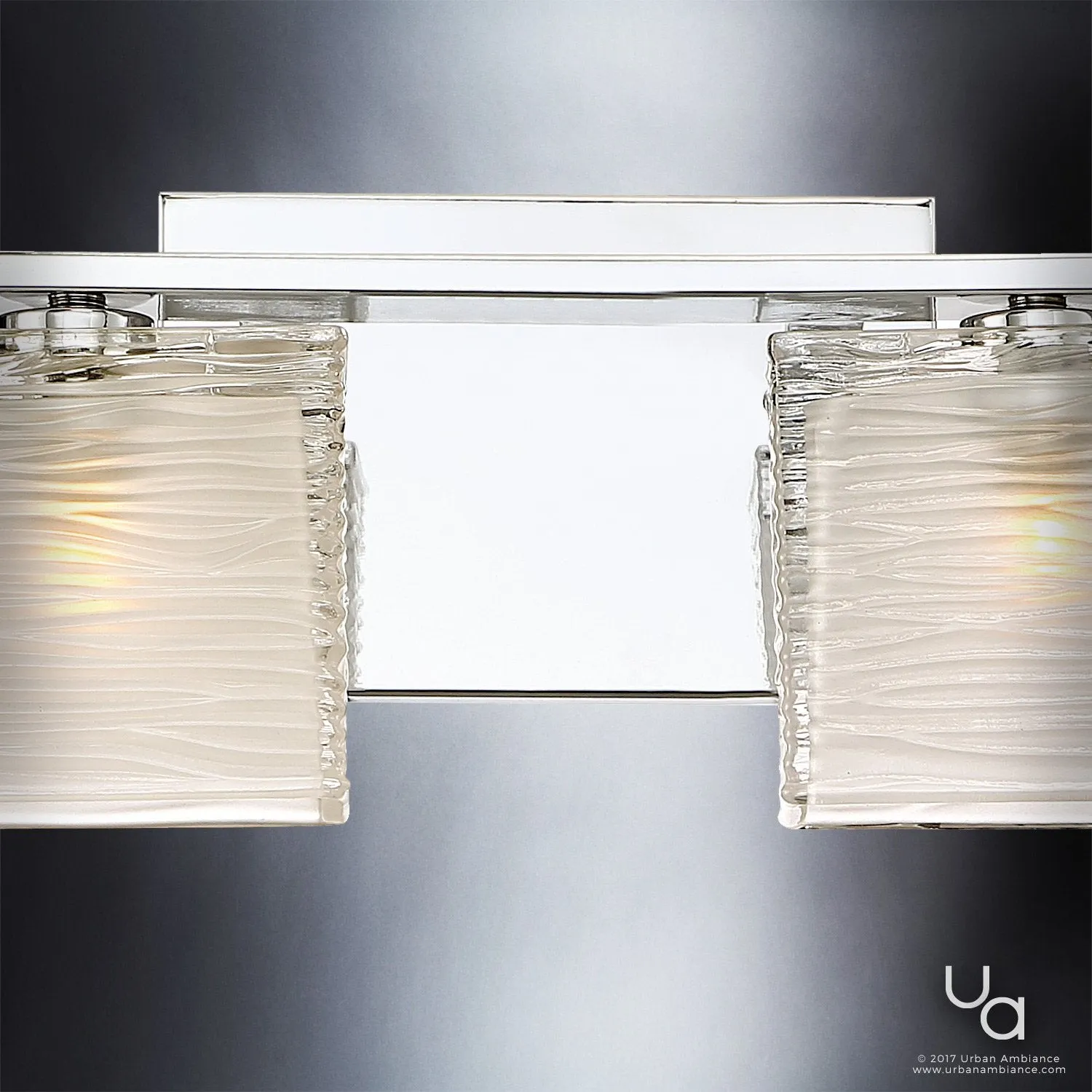 UQL2725 Modern Bathroom Light, 6.75"H x 32"W, Polished Chrome Finish, San Diego Collection