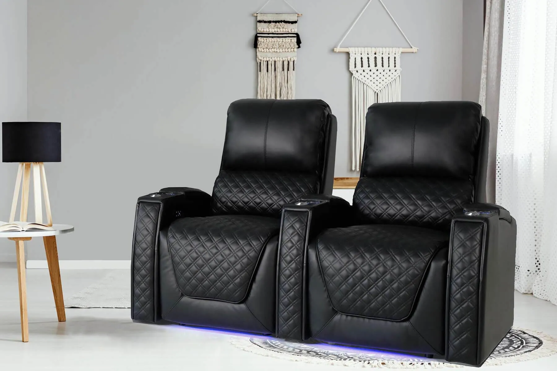 Valencia Bern Row of 2 Loveseat Home Theater Seating